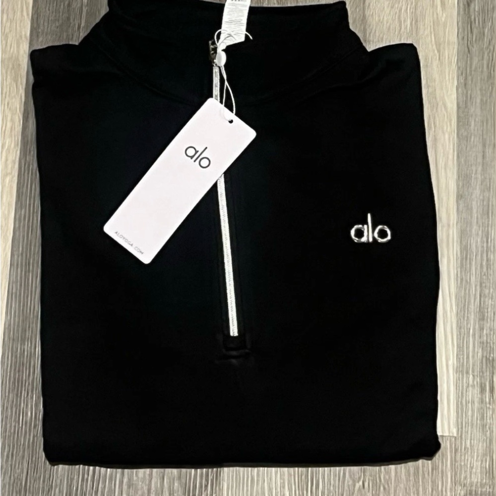 ALO Yoga Black Zip Up Sweater
